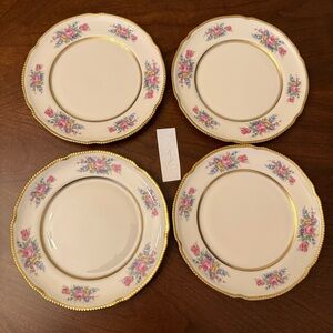 Set Of 4 Vintage Castleton China USA Castleton Bouquet Salad Plates 7 7/8" (#1)
